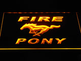 FREE Mustang Fire Pony LED Sign - Yellow - TheLedHeroes