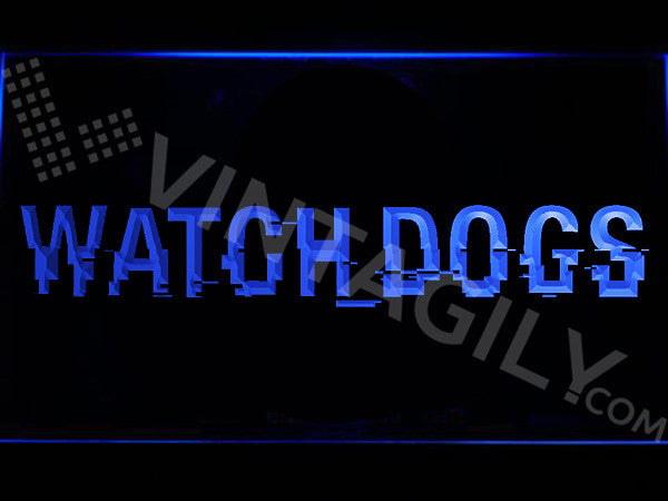 FREE Watch Dogs LED Sign - Blue - TheLedHeroes