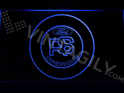 FREE Ford RS Owners Club LED Sign - Blue - TheLedHeroes