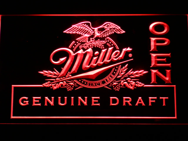 FREE Miller Geniune Draft Open LED Sign - Red - TheLedHeroes