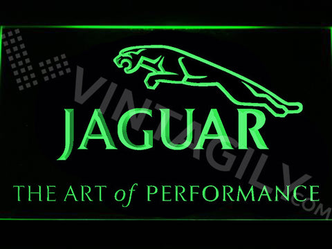 Jaguar The Art of Performance LED Sign - Green - TheLedHeroes