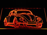 Volkswagen Beetle LED Neon Sign USB - Orange - TheLedHeroes