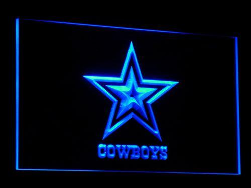 Dallas Cowboys LED Neon Sign USB - Blue - TheLedHeroes