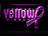 FREE Operation Yellow Ribbon LED Sign - Purple - TheLedHeroes