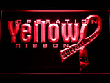 FREE Operation Yellow Ribbon LED Sign - Red - TheLedHeroes
