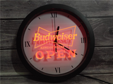 Budweiser Open LED Wall Clock -  - TheLedHeroes