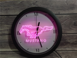 Ford Mustang LED Wall Clock -  - TheLedHeroes