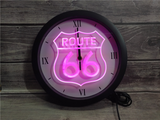 Route 66 LED Wall Clock -  - TheLedHeroes