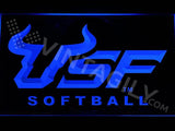 USF Softball LED Neon Sign USB - Blue - TheLedHeroes