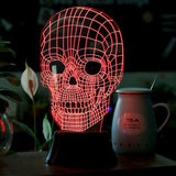 Wood Skull 3D LED LAMP -  - TheLedHeroes
