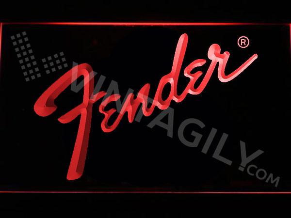 Fender LED Neon Sign USB - Red - TheLedHeroes