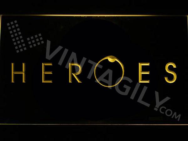Heroes LED Neon Sign USB - Yellow - TheLedHeroes