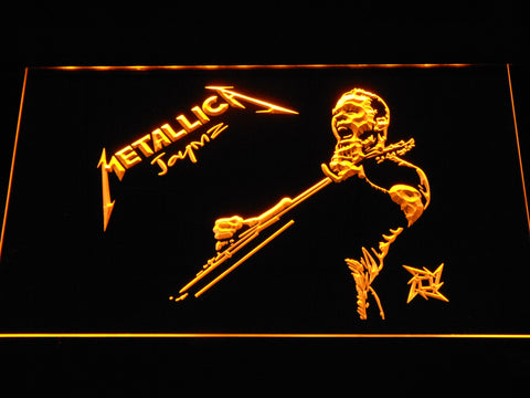 FREE Metallica (3) LED Sign - Yellow - TheLedHeroes