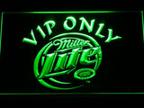 Miller Lite VIP Only LED Neon Sign Electrical - Green - TheLedHeroes