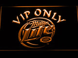 Miller Lite VIP Only LED Neon Sign Electrical - Orange - TheLedHeroes