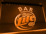 Miller Lite Bar LED Neon Sign USB - Orange - TheLedHeroes