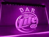 Miller Lite Bar LED Neon Sign USB - Purple - TheLedHeroes