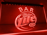 Miller Lite Bar LED Neon Sign USB - Red - TheLedHeroes