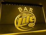 Miller Lite Bar LED Neon Sign USB - Yellow - TheLedHeroes