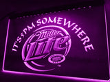FREE Miller Lite It's 5pm Somewhere LED Sign - Purple - TheLedHeroes