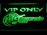 Miller Lite Miller Time Live VIP Only LED Neon Sign Electrical - Green - TheLedHeroes