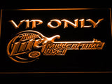 Miller Lite Miller Time Live VIP Only LED Neon Sign Electrical - Orange - TheLedHeroes