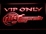 Miller Lite Miller Time Live VIP Only LED Neon Sign Electrical - Red - TheLedHeroes