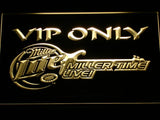 Miller Lite Miller Time Live VIP Only LED Neon Sign Electrical - Yellow - TheLedHeroes