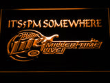 FREE Miller Lite Miller Time Live It's 5pm Somewhere LED Sign - Orange - TheLedHeroes