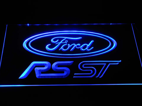 Ford RS ST LED Neon Sign USB - Blue - TheLedHeroes