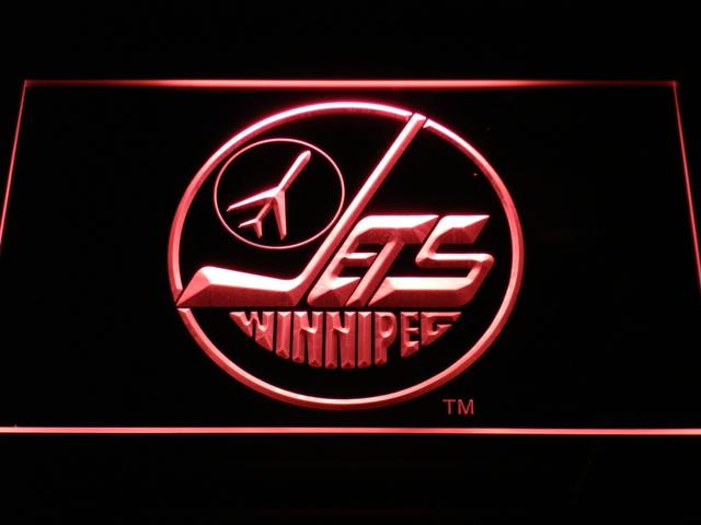 Winnipeg Jets (5) LED Neon Sign Electrical - Red - TheLedHeroes