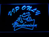 Budweiser Frog VIP Only LED Neon Sign USB - Blue - TheLedHeroes