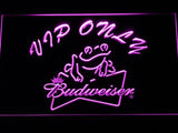 Budweiser Frog VIP Only LED Neon Sign USB - Purple - TheLedHeroes