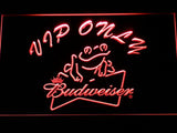 Budweiser Frog VIP Only LED Neon Sign Electrical - Red - TheLedHeroes