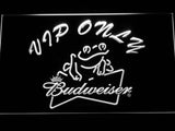 Budweiser Frog VIP Only LED Neon Sign USB - White - TheLedHeroes