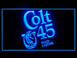 Colt 45 Malt Liquor LED Neon Sign Electrical - Blue - TheLedHeroes