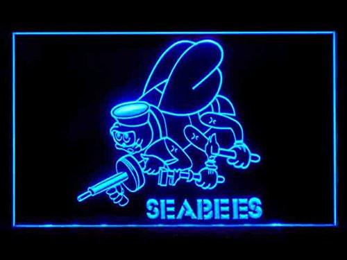 US Navy Seabees LED Neon Sign Electrical - Blue - TheLedHeroes