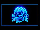 Totenkopf LED Neon Sign USB - Blue - TheLedHeroes