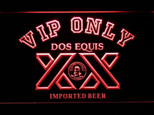 Dos Equis VIP Only LED Neon Sign USB - Red - TheLedHeroes