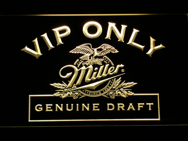 FREE Miller Geniune Draft VIP Only LED Sign - Yellow - TheLedHeroes