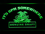 FREE Miller Geniune Draft  It's 5pm Somewhere LED Sign - Green - TheLedHeroes
