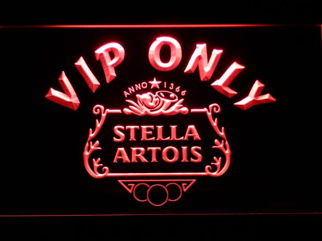 Stella Artois VIP Only LED Neon Sign USB - Red - TheLedHeroes