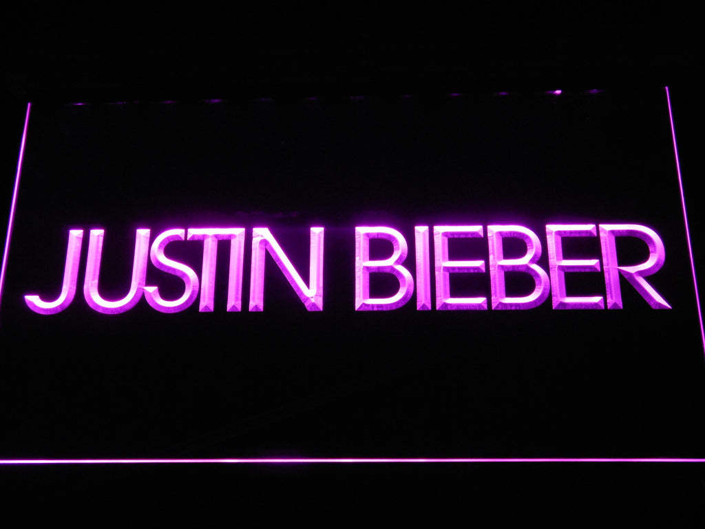 Justin Bieber (2) LED Neon Sign Electrical - Purple - TheLedHeroes