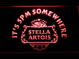 Stella Artois It's 5pm Somewhere LED Neon Sign Electrical - Red - TheLedHeroes