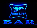 Miller High Life Bar LED Neon Sign USB - Blue - TheLedHeroes
