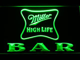 Miller High Life Bar LED Neon Sign USB - Green - TheLedHeroes