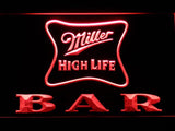 Miller High Life Bar LED Neon Sign USB - Red - TheLedHeroes