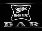 Miller High Life Bar LED Neon Sign USB - White - TheLedHeroes