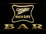 Miller High Life Bar LED Neon Sign USB - Yellow - TheLedHeroes