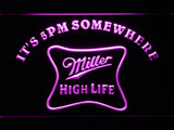 FREE Miller High Life It's 5pm Somewhere LED Sign - Purple - TheLedHeroes
